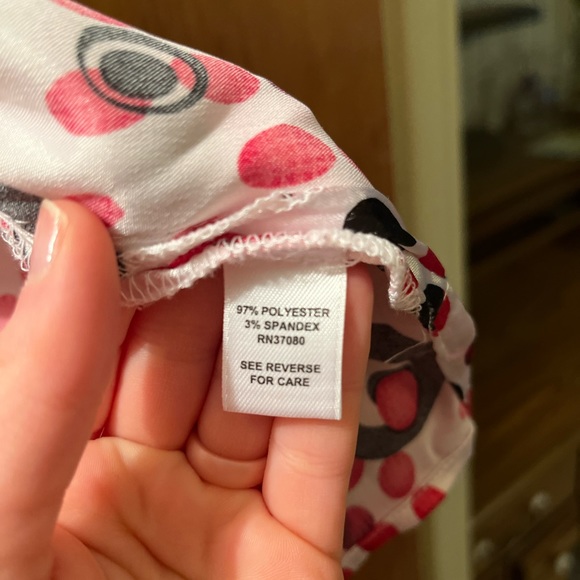 Cato Polka Dot Short Sleeve Button Down Blouse - Picture 3 of 3